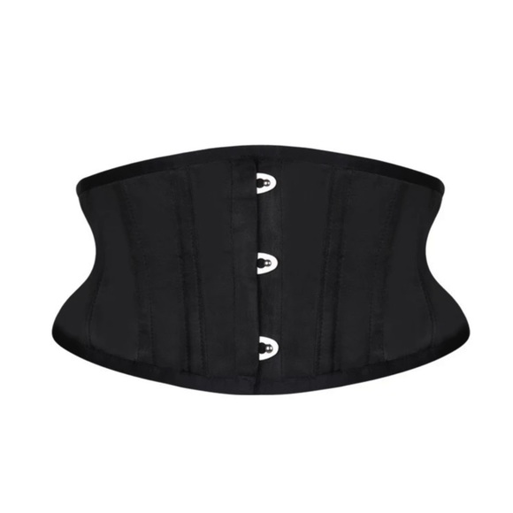 🌸 CORSET BELT CINCHER COSPLAY ADJUSTABLE DRAWSTRING BLACK COSTUME STEAMPUNK - Picture 2 of 5
